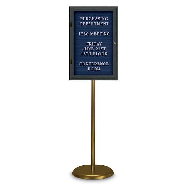 Corkboard, Double Door, Radius Frame, 42x32", Bronze/Surf